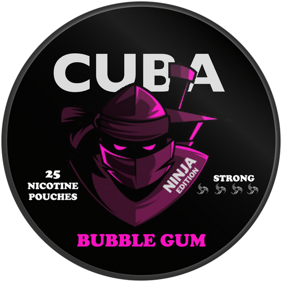 Cuba Ninja Bubblegum Nicotine Pouches 30mg (5 Pack)