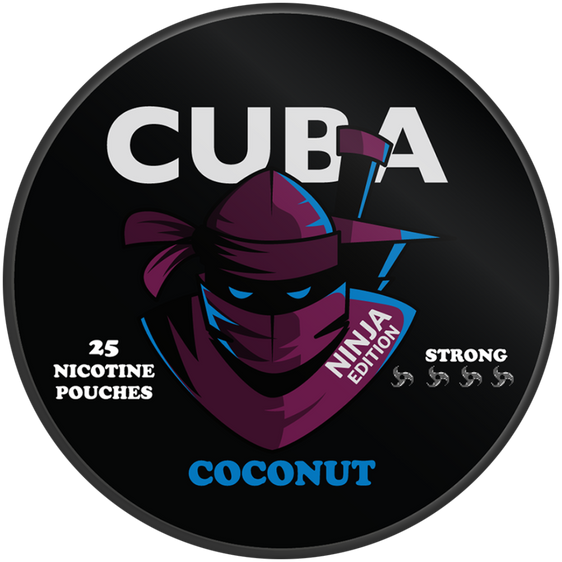 
Cuba Ninja Coconut Nicotine Pouches 30mg (5 Pack)