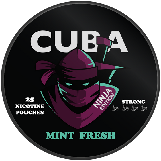
Cuba Ninja Mint Fresh Nicotine Pouches 30mg (5 Pack)