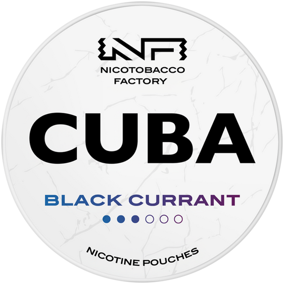 
Cuba White Line Blackcurrant Nicotine Pouches 16mg (5 Pack)