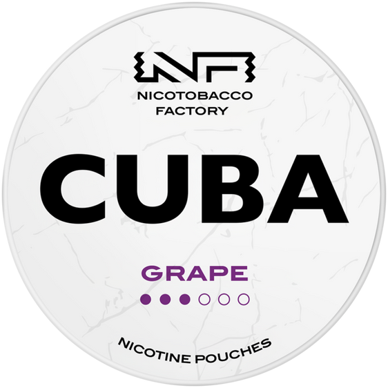 
Cuba White Line Grape Nicotine Pouches 16mg (5 Pack)