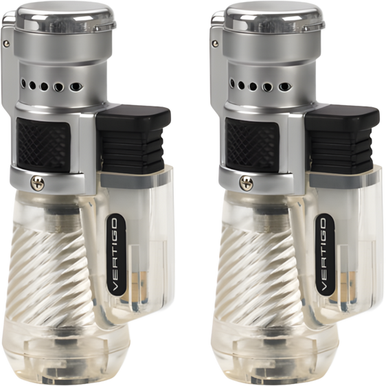 
Vertigo Cyclone Triple Torch Lighter - Clear - 2 Pack