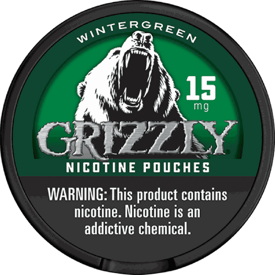 
Grizzly Nicotine Pouches - Wintergreen - 15mg