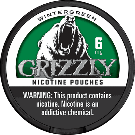 
Grizzly Nicotine Pouches - Wintergreen - 6mg