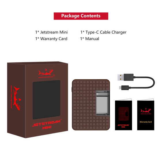 
Hamilton Devices Jetstream Mini - Self-Propelling 510 Vape Battery - Brown