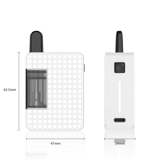 
Hamilton Devices Jetstream Mini - Self-Propelling 510 Vape Battery - White