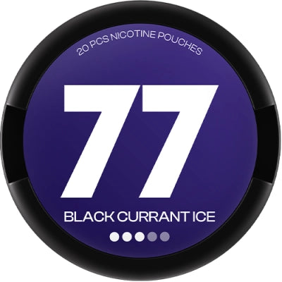 77 Nicotine Pouch Black Currant Ice 10mg - 5 Pack