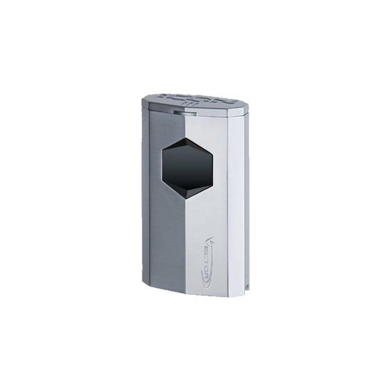 
Vector Icon III Electric Quadruple Flame Torch Lighter - Chrome Satin