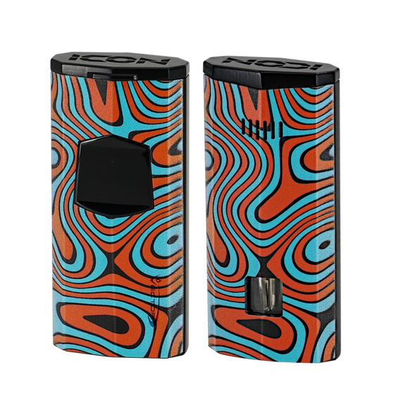 
Vector Icon IV Electric Flat Torch Lighter - Orange Turquoise