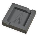 Lotus Armstrong Square Silicone 2-Cigar Ashtray Ash Grey