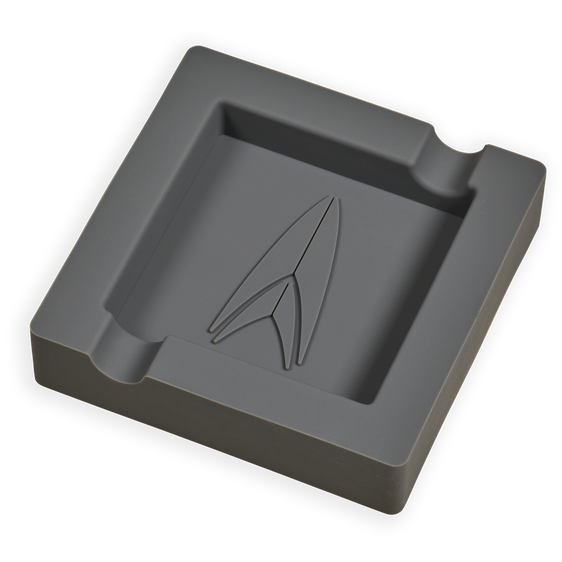 Lotus Armstrong Square Silicone 2-Cigar Ashtray Ash Grey