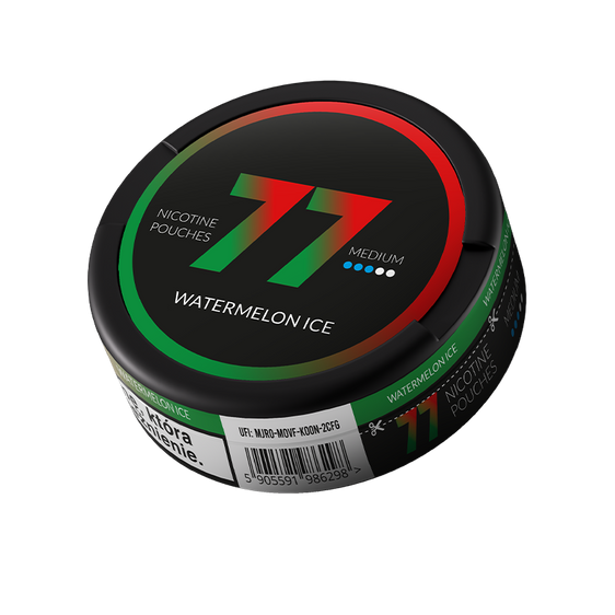 
77 Nicotine Pouches Watermelon Ice 10mg - 5 Pack