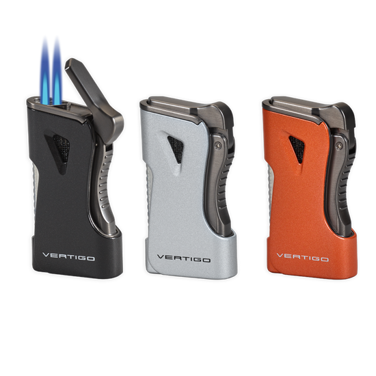 Vertigo Nitro Double Torch Lighter with Cigar Punch