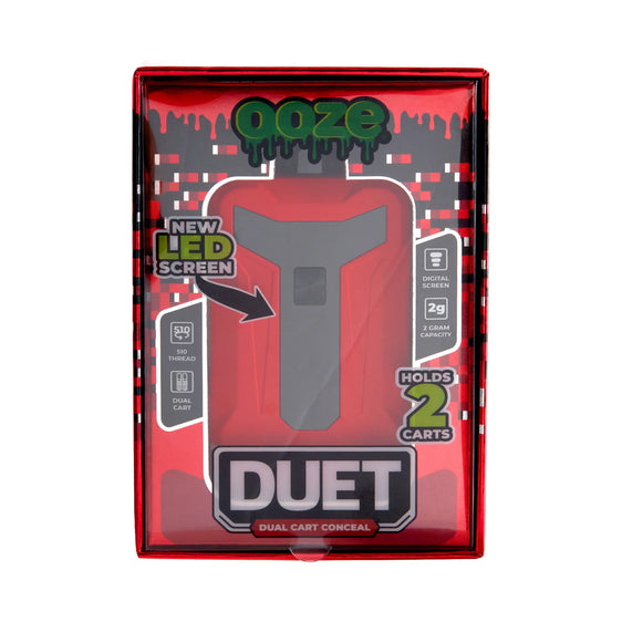 
Ooze Duet Dual Cartridge 510 Battery - Red