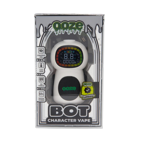 
Ooze Bot Character Vape - 510 Battery - Ghost White