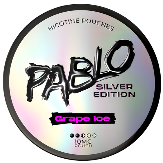 
Pablo Silver Edition Grape Ice 10mg Nicotine Pouches (5 Pack)