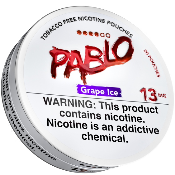 
Pablo Nicotine Pouches Grape Ice - 5 Pack - 13mg