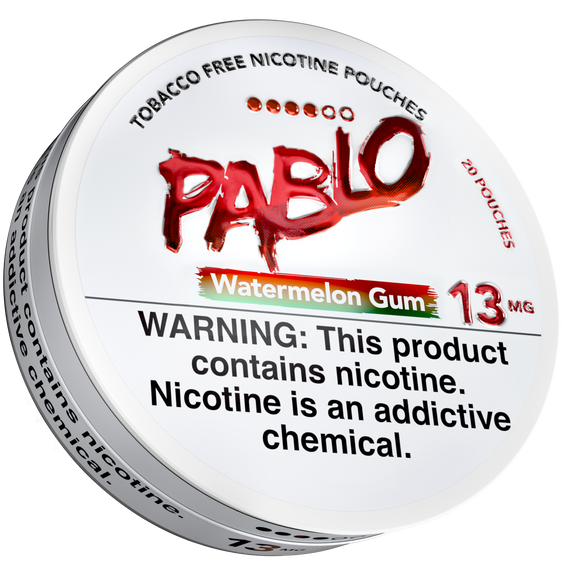 
Pablo Nicotine Pouches Watermelon Gum - 5 Pack - 13mg
