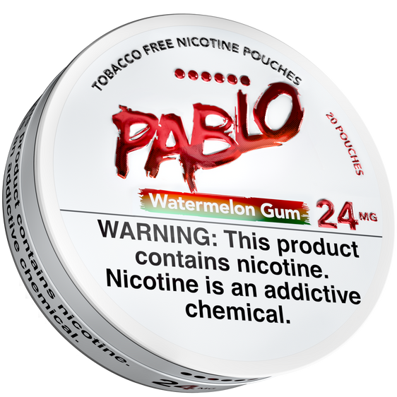 
Pablo Nicotine Pouches Watermelon Gum - 5 Pack - 24mg