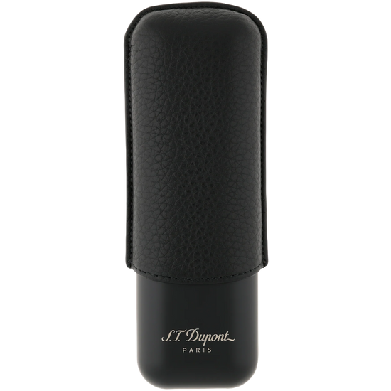 S.T. Dupont Double Cigar Case – Black Grain Matte