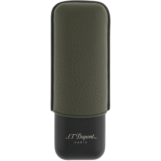 
S.T. Dupont Double Cigar Case – Khaki & Matte Black