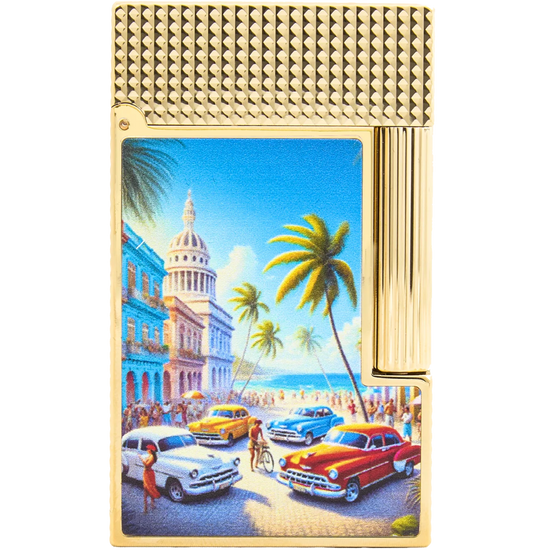 S.T. Dupont Ligne 2 Cuba Lacquered Lighter – Beach