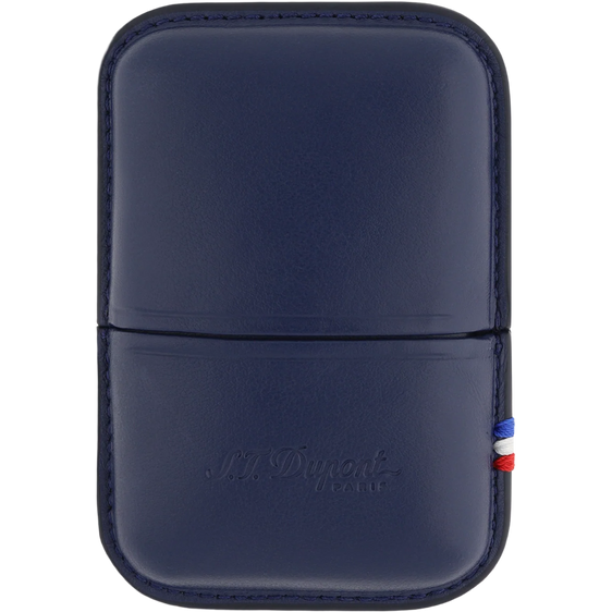 
S.T. Dupont Ligne 2 Lighter Case – Dark Blue Leather