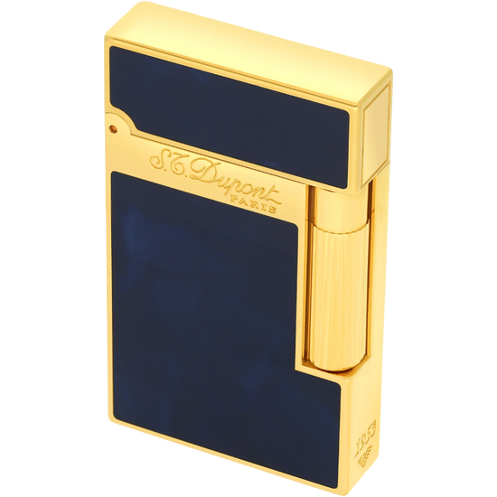 S.T. Dupont Ligne 2 Lighter – Blue Lacquer & Yellow Gold