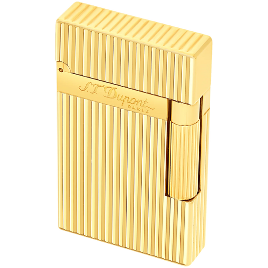 S.T. Dupont Ligne 2 Lighter – Vertical Guilloche Gold