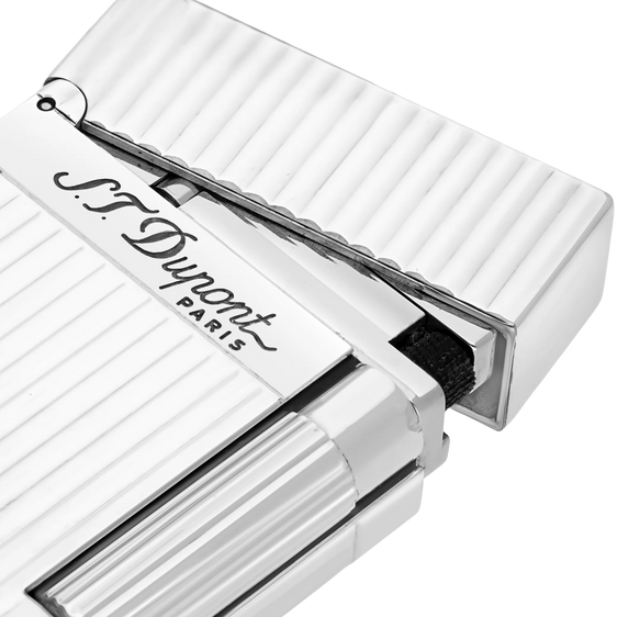
S.T. Dupont Ligne 2 Lighter – Vertical Guilloche Silver