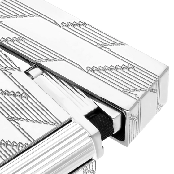 
S.T. Dupont Ligne 2 Lighter – Monogram 1872 Silver