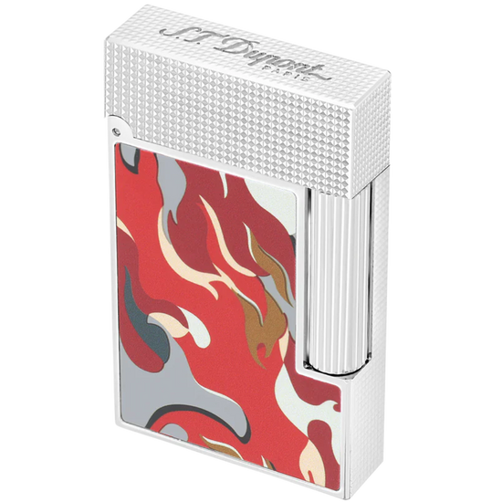S.T. Dupont Ligne 2 Lighter – Microdiamond Head Red Camo Lacquer