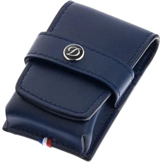 S.T. Dupont Line D Leather Lighter Case – Blue