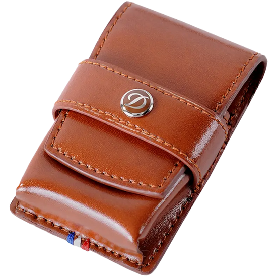 S.T. Dupont Line D Leather Lighter Case – Brown