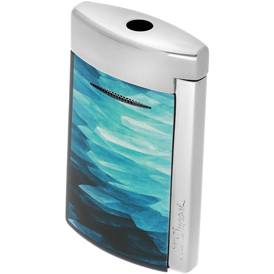 
S.T. Dupont Minijet Géode Lacquered Lighter – Blue