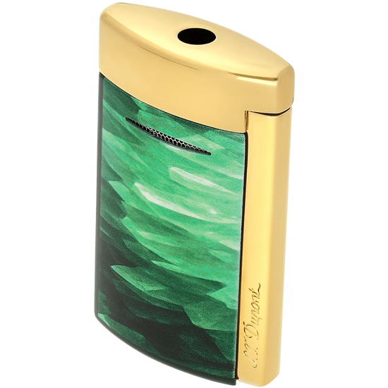S.T. Dupont Minijet Géode Lacquered Lighter – Green