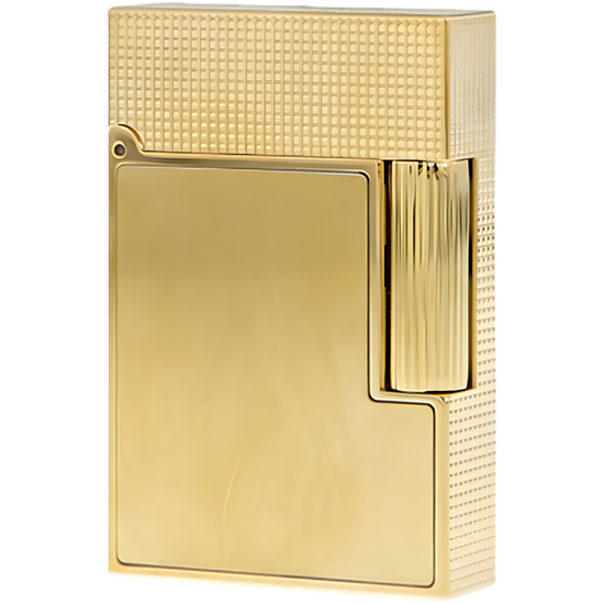 S.T. Dupont Small Ligne 2 Lighter – Brushed Yellow Gold