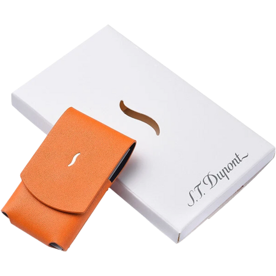 S.T. Dupont Minijet Lighter Leather Case Pouch – Orange