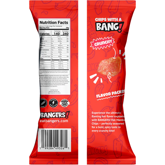 
Bangers Caffeine Chips - 3 Pack