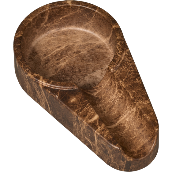 
Lotus Single Stick Melamine Ashtray - Brown Marble