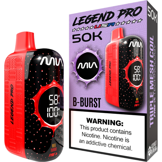 
MIA Legend Pro 50K Puffs Disposable Vape - B-Burst