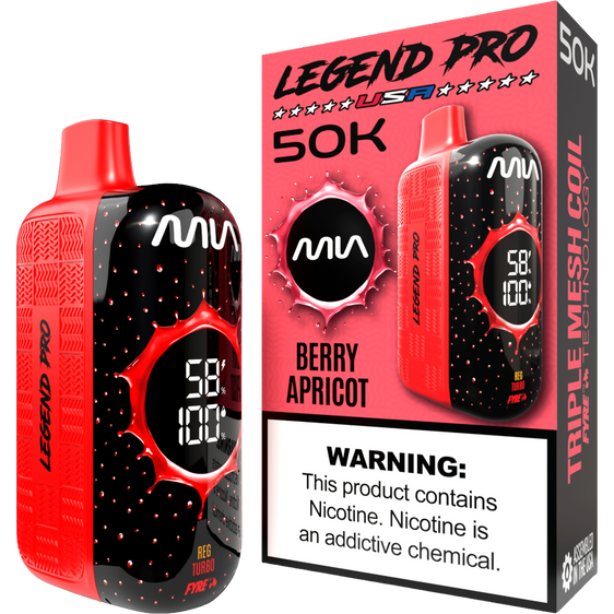 
MIA Legend Pro 50K Puffs Disposable Vape - Berry Apricot