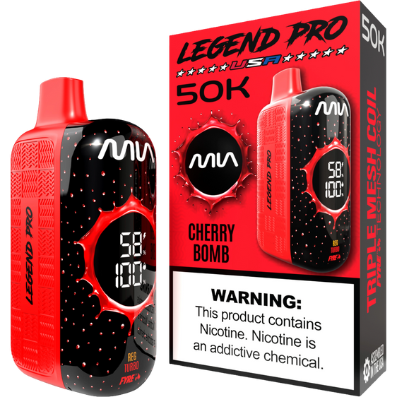 
MIA Legend Pro 50K Puffs Disposable Vape - Cherry Bomb
