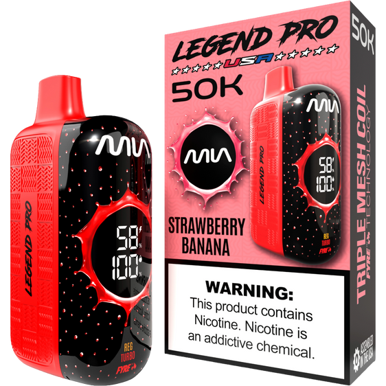 
MIA Legend Pro 50K Puffs Disposable Vape - Strawberry Banana