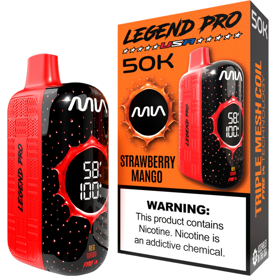 
MIA Legend Pro 50K Puffs Disposable Vape - Strawberry Mango