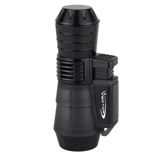 
Vector Triforce Triple Flame Torch Lighter - Black Rubber