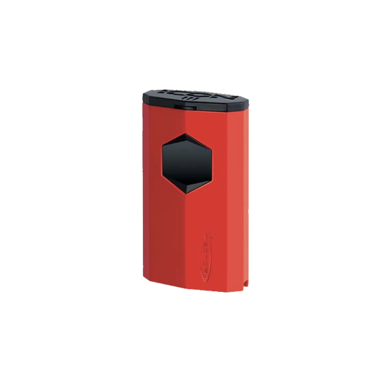 
Vector Icon III Electric Quadruple Flame Torch Lighter - Red Lacquer