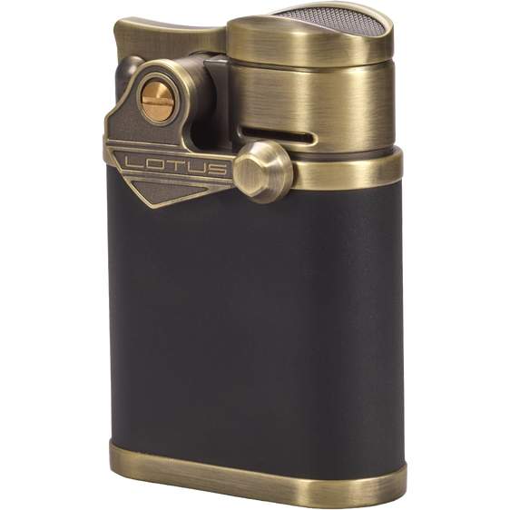 
Lotus Winston Table Lighter - Brass Brushed & Black