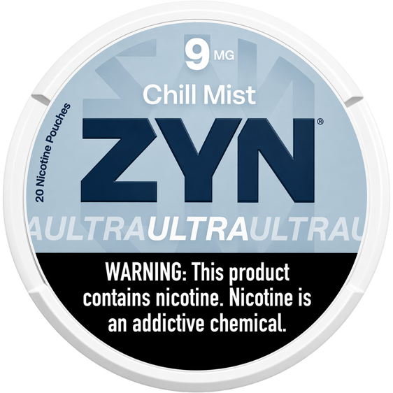 
ZYN Ultra Chill Mist 9mg Nicotine Pouches