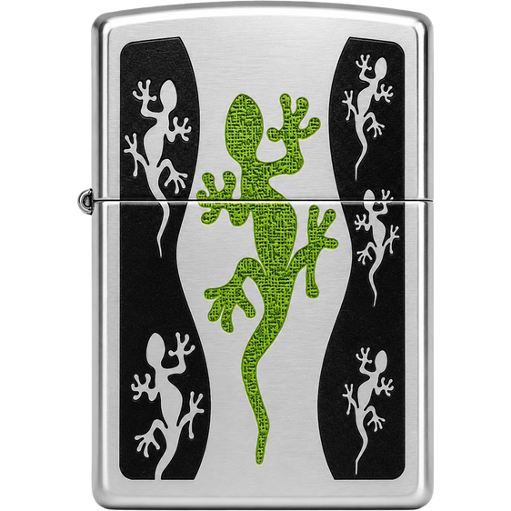 
Zippo Lighter - Green Lizard Gecko